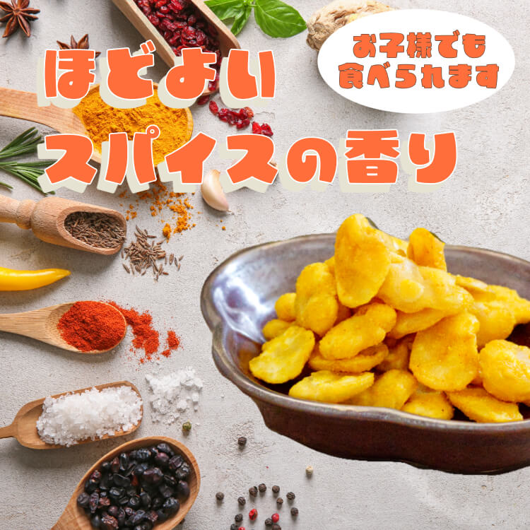 昔懐かしいカレーの味 ~カレーそら豆~