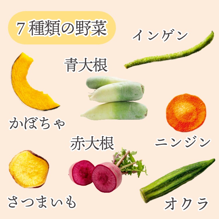 たっぷりの野菜と果物 ~彩りチップス~