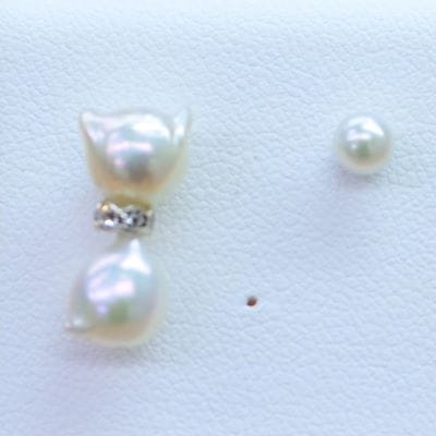 猫ちゃんピアス【あこや真珠】 | すべての商品 | | 【若狭パール