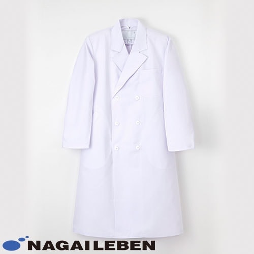 ナガイレーベン 男子ダブル診察衣 NP-100 ドクターコート 白衣 メンズ 男性用 医師 薬剤師 医療 制服 ユニフォーム 病院 おしゃれ かっこいい プロ仕様診察衣 実習衣 クリニック