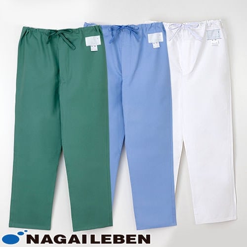 男子パンツ スクラブ パンツ ナガイレーベン AD-318 白衣 ズボン 手術衣 手術着 白パンツ 白ズボン メンズ 男性用 医療用 人気 制服 ユニフォーム 医師 看護師 楽 おしゃれ かっこいい 動きやすい おすすめ