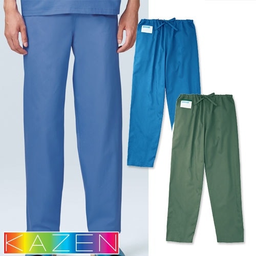 メンズ 手術スラックス スクラブ パンツ KAZEN カゼン 158 白衣 ズボン 手術衣 手術着 オペ着 男性用 医療用 人気 制服 ユニフォーム 医師 看護師 歯科医 歯科衛生士 おしゃれ かっこいい 動きやすい
