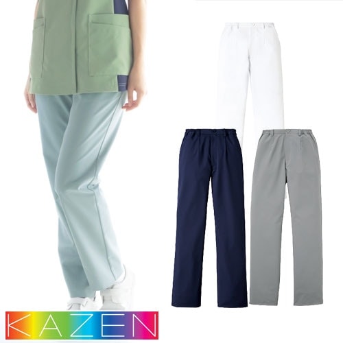 レディスパンツ スクラブ パンツ KAZEN カゼン 844 白衣 ズボン レディース 女性用 医療用 人気 制服 ユニフォーム 医師 看護師 ナース ストレッチ おしゃれ かわいい 可愛い 動きやすい おすすめ