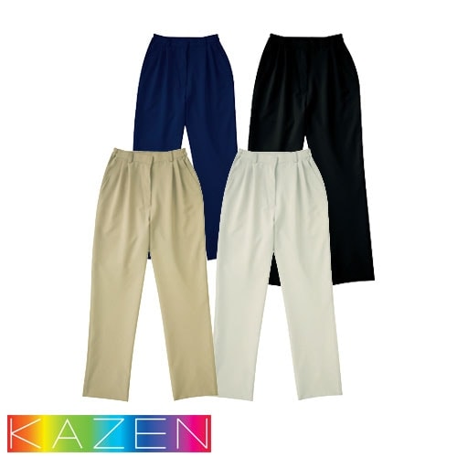 レディス ツータック パンツ スクラブ KAZEN カゼン APK720 チノパン 白衣 ズボン レディース 女性用 医療用 人気 制服 ユニフォーム 医師 看護師 ナース ストレッチ おしゃれ かわいい 可愛い 動きやすい