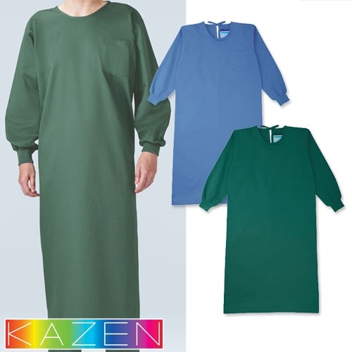 ガウン 手術用 手術衣 オペ着 KAZEN カゼン 手術ガウン 診察衣 135-51・52 医療 制服 ユニフォーム 綿 コットン 医者 縮みにくい 医師 看護師 ナース 病院 メディカル 公式 ウェア