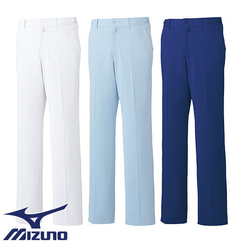 パンツ MZ-0071 白衣 ズボン ミズノ MIZUNO メンズ 男性用 白パンツ 白ズボン 医療 介護 人気 制服 ユニフォーム 医師 医者 看護師 スリム ファスナー 病院 おしゃれ かっこいい 動きやすい おすすめ