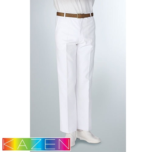 AKM ストレッチ　ナイロン　スラックスパンツ　白　S AKM ストレッチ ナイロン スラックスパンツ 白 S スリム