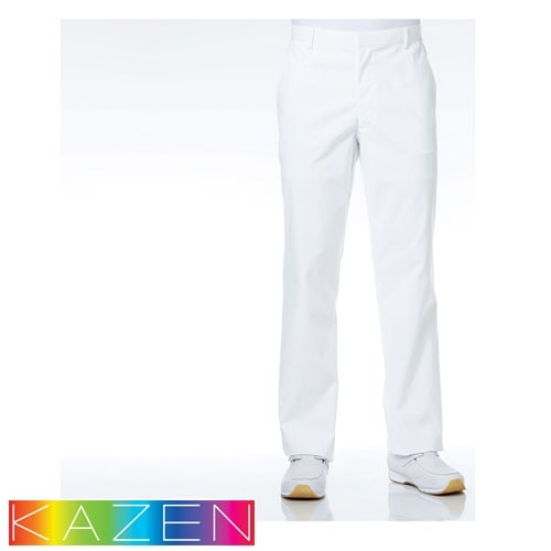 メンズ スラックス パンツ REP150-10 医療 白衣 ズボン KAZEN カゼン 男性用 白パンツ 白ズボン 医療用 制服 ユニフォーム 医者 医師 看護師 ナース 介護 病院 ストレッチ 伸縮性 ポケット おしゃれ かわいい 可愛い 履きやすい