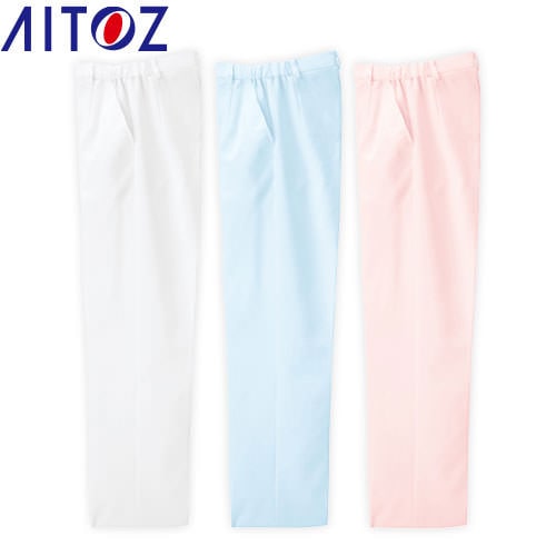 脇シャーリングパンツ 861351 白衣 ズボン AITOZ アイトス レディース 女性用 白パンツ 白ズボン 医療 介護 人気 制服 ユニフォーム 医師 医者 看護師 ナース ストレッチ 病院 クリニック おしゃれ かわいい 可愛い
