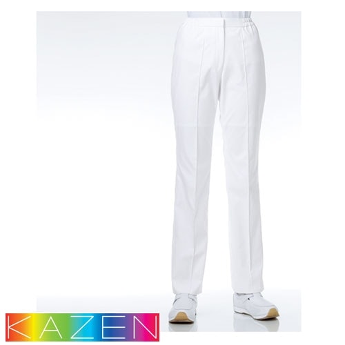 レディス スラックス パンツ 白衣 ズボン REP165 KAZEN カゼン ブーツカット レディース 脇ゴム 医療 医者 ドクター 看護師 ナース 病院 抗菌 感染対策 防臭 ストレッチ おしゃれ かわいい 可愛い 履きやすい