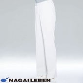 パンツ LX-4013 白衣 ズボン ナガイレーベン ユニセックス 男女兼用 白パンツ 白ズボン 医療 介護 人気 制服 ユニフォーム 医師 医者 看護師 ナース ファスナー ウエストゴム 病院 おしゃれ かわいい 可愛い かっこいい