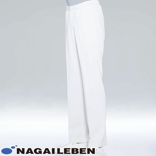 パンツ LX-4013 白衣 ズボン ナガイレーベン ユニセックス 男女兼用 白パンツ 白ズボン 医療 介護 人気 制服 ユニフォーム 医師 医者 看護師 ナース ファスナー ウエストゴム 病院 おしゃれ かわいい 可愛い かっこいい