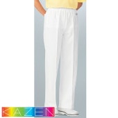 AKM ストレッチ　ナイロン　スラックスパンツ　白　S レディス スラックス パンツ 821-90 医療 白衣 ズボン KAZEN カゼン