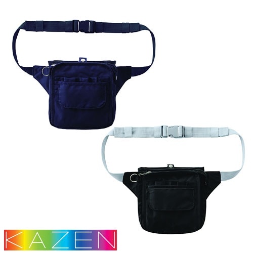 KAZEN カゼン ウエストバッグ ウエストポーチ 900-05 900-08 ブラック ネイビー ポーチ ポシェット 介護 保育 看護 制服 飲食店 ユニフォーム ナース 医療用 エステ サロン ヘルパー オーガナイザー