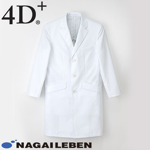 ナガイレーベン 男子シングルドクターコート FD-4000 ドクターコート 白衣 メンズ 男性用 医師 薬剤師 医療 制服 ユニフォーム 病院 おしゃれ かっこいい プロ仕様診察衣 実習衣 クリニック