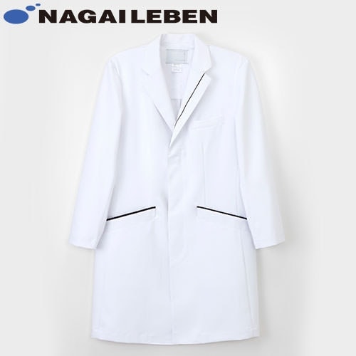 シングルドクターコート 長袖 CJ-3370 ナガイレーベン 白衣 メンズ 男性用 医者 看護師 ナース 薬剤師 病院 薬局 医療用 制服 ユニフォーム 実験 ストレッチ 名入れ おしゃれ かっこいい 動きやすい おすすめ