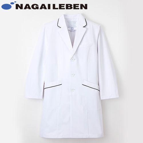 ナガイレーベン 男子シングルドクターコート HE-4950 ドクターコート 白衣 メンズ 男性用 医師 薬剤師 医療 制服 ユニフォーム 病院 おしゃれ かっこいい プロ仕様診察衣 実習衣 クリニック