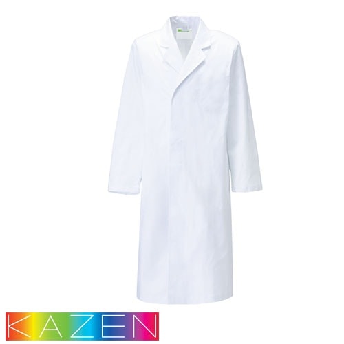 メンズ 診察衣 ドクターコート S型長袖 110-20 白衣 男性用 KAZEN カゼン 医者 医師 薬剤師 医療用 医療 人気 制服 ユニフォーム 実習 実験 快適 綿 コットン 病院 おしゃれ かっこいい プロ仕様 ウェア