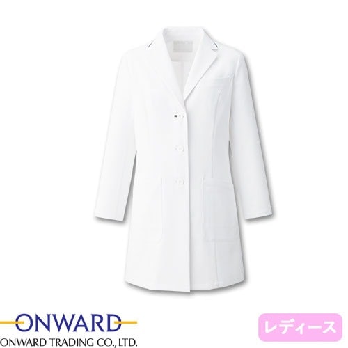 ドクターコート 白衣 診察衣 レディース 女性用 CO-6010 オンワード ONWARD ラフィーリア 医師 薬剤師 医療 制服 ユニフォーム 病院 名入れ おしゃれ かわいい ストレッチ 伸縮性 吸水 帯電防止 丈夫 おすすめ 人気