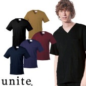 メール便対応】スクラブ 白衣 医療 半袖 UN-0071 unite ユナイト