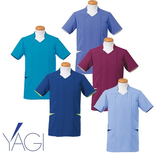 半袖 スクラブジャケット 白衣 半袖 R8996 メンズ 男性用 リゼルヴァ RISERVA 医者 看護師 ナース ナース服 研修医 医療 人気 速乾 ファスナー 制服 ユニフォーム 病院 小児科 介護 かっこいい おしゃれ 動きやすい