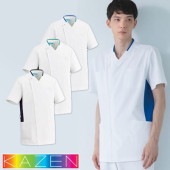 メンズスクラブ 白衣 医療 037 カゼン KAZEN 男性用 半袖 医者 看護師