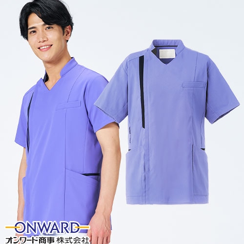サイドファスナースクラブ 白衣 医療 HS-8046 オンワード ONWARD ラフィーリア メンズ 男性用 半袖 医者 看護師 ナース 研修医 医療 人気 制服 ユニフォーム ストレッチ 速乾 病院 小児科 介護 かっこいい おしゃれ 動きやすい