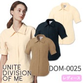 ファスナースクラブ 半袖 白衣 DOM-0025 レディース 女性用 unite ユナイト チトセ 医師 医者 看護師 ナース ナース服 研修医 医療 人気 手術衣 ジップスクラブ 前開き 制服 ユニフォーム 病院 動物病院 介護 可愛い かわいい おしゃれ 動きやすい