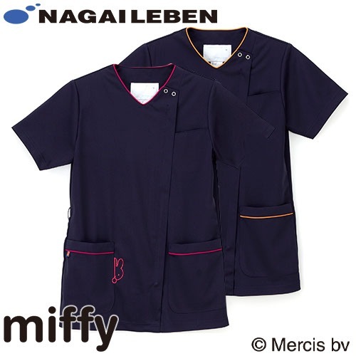 スクラブ 白衣 医療 半袖 MFF-5837 ナガイレーベン Naway レディース