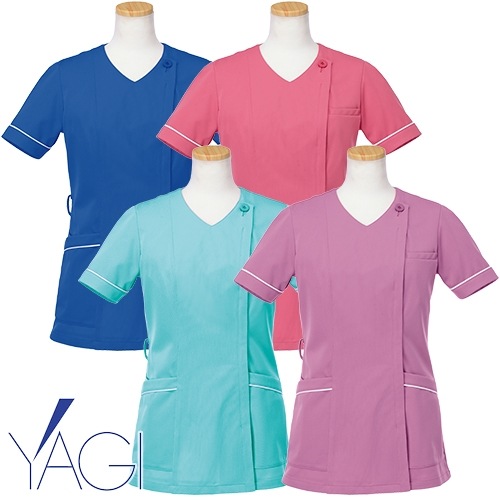 半袖 スクラブジャケット 白衣 半袖 R8747 レディース 女性用 リゼルヴァ RISERVA 医者 看護師 ナース ナース服 研修医 医療 人気 ストレッチ 伸びる 制服 ユニフォーム 病院 小児科 歯医者 介護 可愛い かわいい おしゃれ 動きやすい