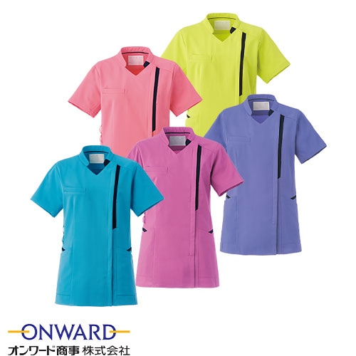 サイドファスナースクラブ 白衣 医療 HS -8041 ～ -8044 オンワード ONWARD ラフィーリア レディース 女性用 半袖 医者 看護師 ナース 研修医 医療 人気 制服 ユニフォーム ストレッチ 病院 小児科 エステ 介護 可愛い かわいい おしゃれ 動きやすい
