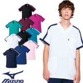【メール便対応】スクラブ 白衣 医療 ミズノ MIZUNO ユニセックス 男女兼用 半袖 MZ-0090 医師 医者 看護師 ナース 研修医 医療用 人気 手術衣 ユニフォーム ストレッチ 伸びる 制電 消臭 病院 歯医者 介護 かっこいい 可愛い かわいい おしゃれ