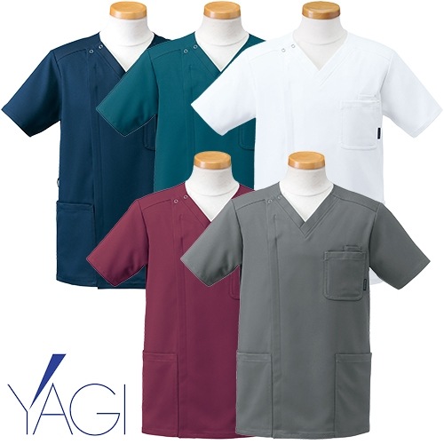 半袖 スクラブジャケット 白衣 半袖 R8192 ユニセックス 男女兼用 リゼルヴァ RISERVA 医者 看護師 ナース ナース服 研修医 医療 人気 ストレッチ 伸びる 制服 ユニフォーム 病院 小児科 エステ 可愛い かわいい おしゃれ 動きやすい