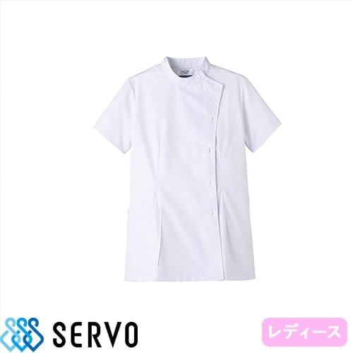 [特価]ケーシー 白衣 ジャケット MR750 レディース 女性用 サーヴォ Servo 半袖 医療用 上衣 医務衣 診察衣 病院 クリニック 病院見学 医療 制服 ユニフォーム 医者 医師 女医 看護師 ナース 横掛 おしゃれ かわいい 可愛い 動きやすい 白