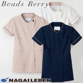 チュニック 白衣 LH-6272 ナガイレーベン Naway 半袖 看護師 ナース ナース服 レディース 女性用 医療用 ショート丈 短め 制服 ユニフォーム おしゃれ かわいい 可愛い 人気 病院 エステ サロン 前開き 無地 制菌 清潔