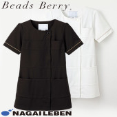 チュニック 白衣 LH-6202 ナガイレーベン Naway 半袖 看護師 ナース ナース服 レディース 女性用 医療用 ショート丈 短め 制服 ユニフォーム おしゃれ かわいい 可愛い 人気 病院 エステ サロン 細身 細見え 透けにくい