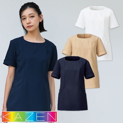 レディス プルオーバー チュニック 白衣 KZN311 KAZEN カゼン
