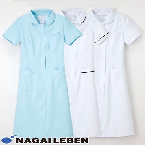 ワンピース 白衣 ナース服 FT-4417 ナガイレーベン Naway 半袖 医療用 ナースウェア 制服 ユニフォーム 看護師 ナース 病院 クリニック サロン エステ 人気 ストレッチ シンプル おしゃれ かわいい 可愛い