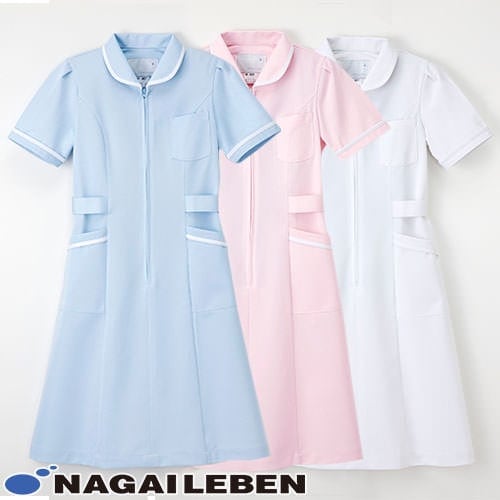 ワンピース 白衣 ナース服 MI-4637 ナガイレーベン Naway 半袖 医療用
