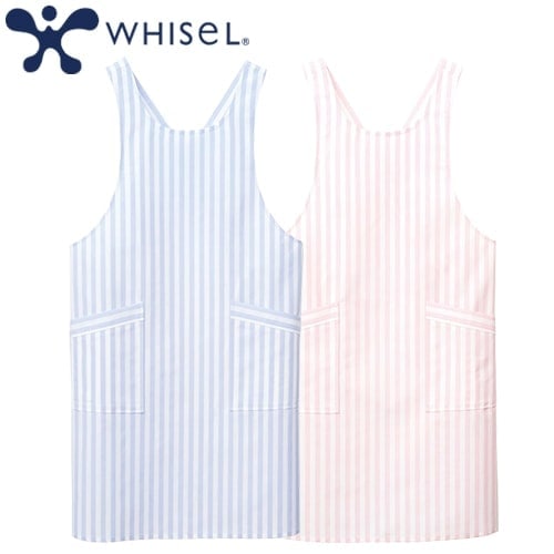 自重堂 whisel エプロン（ストライプ） WH90014 エプロン 介護 介護士 介護用 制服 ユニフォーム 汚れ防止 おしゃれ かわいい看護師 ナース 医療 医療用 保育士 訪問介護