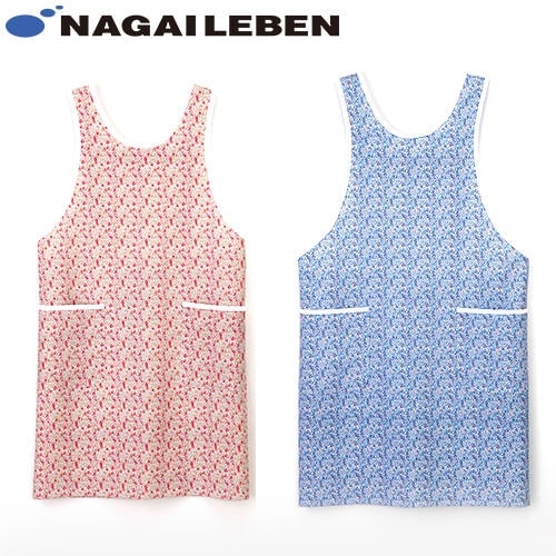 ナガイレーベン ケアガウン LBA-4330 エプロン 介護 介護士 介護用 制服 ユニフォーム 汚れ防止 おしゃれ かわいい看護師 ナース 医療 医療用 保育士 訪問介護