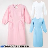 ナガイレーベン ケアガウン HK-7 エプロン 介護 介護士 介護用 制服 ユニフォーム 汚れ防止 おしゃれ かわいい看護師 ナース 医療 医療用 保育士 訪問介護