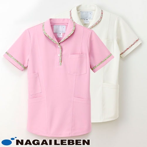 ニット シャツ ポロシャツ 半袖 CX-2962 ナガイレーベン 介護服 仕事着 レディース 女性用 介護 制服 ユニフォーム 介護士 ヘルパー 介護施設 事務 事務服 ポケット付き おしゃれ かわいい 可愛い