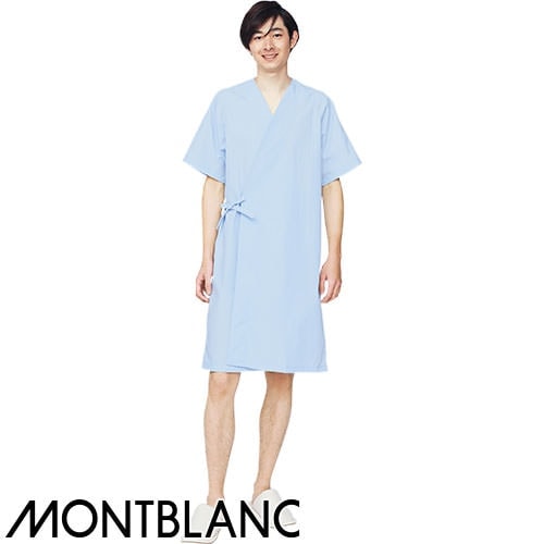 検診衣 半袖 ガウン 住商モンブラン 59-501 患者衣 病衣 入院着 患者着 浴衣 浴衣式 メンズ レディース 男女兼用 検査 検診 健康診断 入院 患者 妊産婦 院内着 病院 介護 おしゃれ かわいい 可愛い かっこいい