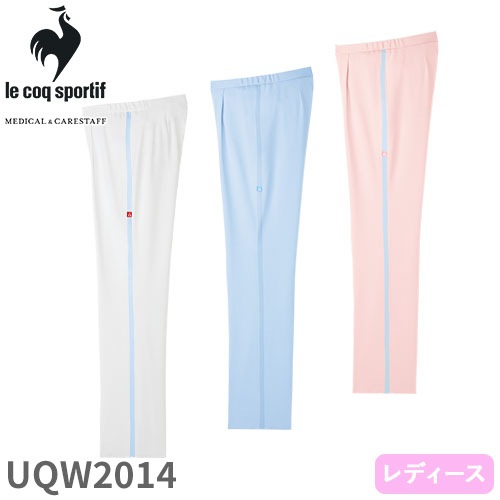 チェックテープ セミブーツカット パンツ UQW2014 医療 白衣 ズボン ルコックスポルティフ レディース 女性用 医療用 病院 看護師 医者 医師 吸汗速乾 快適 工業洗濯 ストレッチ 楽 動きやすい おしゃれ かわいい 可愛い