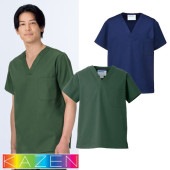 【メール便対応】スクラブ 白衣 医療 REP136 KAZEN カゼン メンズ レディース 男女兼用 ユニセックス 手術衣 手術着 制服 ユニフォーム 医者 医師 ドクター 看護師 ナース ストレッチ 病院 小児科 動物病院 介護 おしゃれ かわいい 可愛い かっこいい