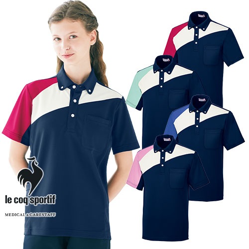 メール便対応】ニット シャツ ポロシャツ UZL3093 ルコック