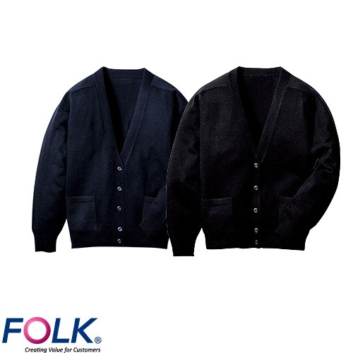 ナースカーディガン A300 FOLK フォーク 長袖 医療 事務 看護師 ナース ナースウェア ナース服 医療用 制服 ユニフォーム 毛玉にならない Vネック 病院 オフィスカジュアル 寒さ対策 冷房 面接 おしゃれ かわいい 可愛い 通販