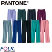 ストレートパンツ 男女兼用 スクラブ パンツ 6003SC PANTONE パントン FOLK ユニセックス 白衣 ズボン 医療用 人気 制服 ユニフォーム 医師 看護師 ゆったり 総ゴム おしゃれ 可愛い かっこいい おすすめ