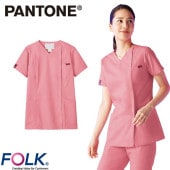 レディスジップスクラブ 白衣 医療 PANTONE パントン レディース 女性